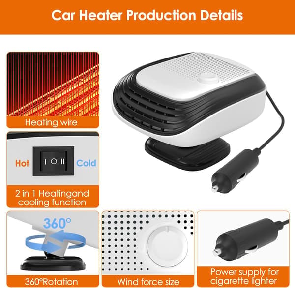 12V 150W 2-in-1 Autolämmitin