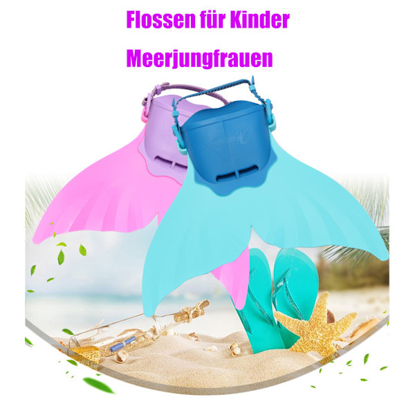 Sjöjungfrufenor monofena dykfenor för barns simning simfenor.