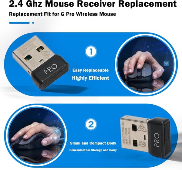 Hiiren vastaanotinsovitin Logitech G Pro Wireless/gpro X Superlight -hiirelle G Pro