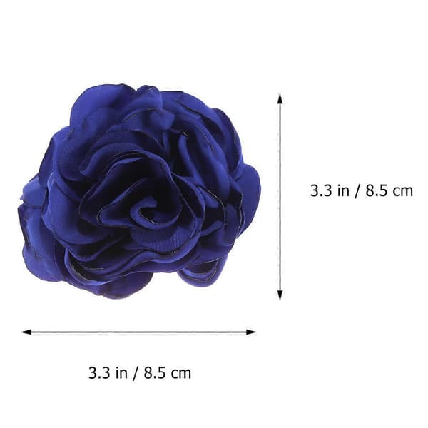 Elegant Stor Blomst Hårklemme Hårtilbehør For Kvinner Jenter Egnet For Fester 8.5X8.5Cm Hårgrep 1ST Blå Blue 8.5*8.5cm