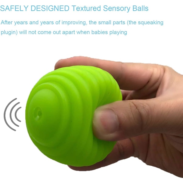 Baby Sensorisk Leksak, Spädbarn Sensorisk - Squeeze Ball Texture Multi Massage Mjuka Bollar Set, 6 st
