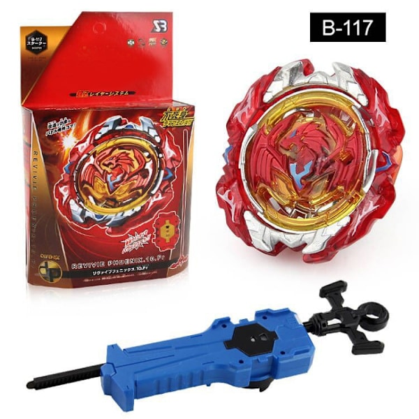 Burst Takaratomy B-117 Revive Phoenix Spin Top med Launcher