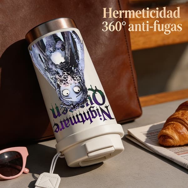 Termosmugg 500ml Rostfritt Stål Söt Design, Isolerad kaffemugg, läckagesäker resemugg med lock Black