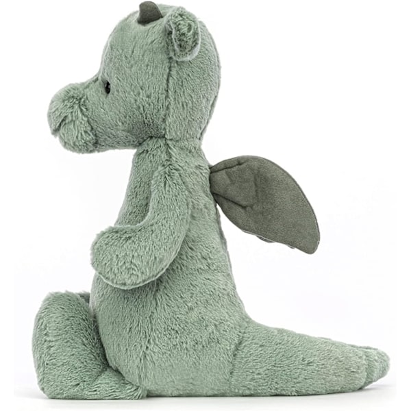 Jellycat Bashful Dragon Plysj, Medium 12-tommer, Mytisk Kosedyr, Klassisk Gave til Barn 31cm