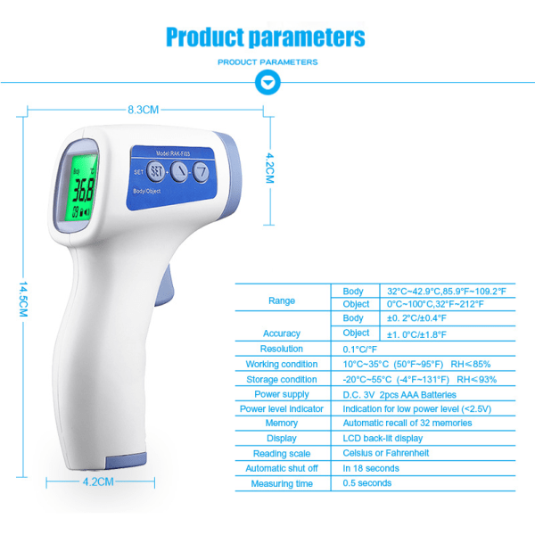 1pcs  Medical infrared thermometer, medical equipment, personal