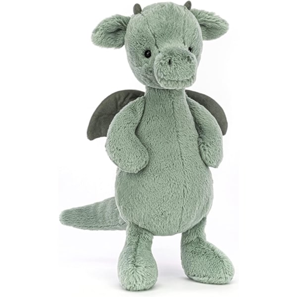 Jellycat Bashful Drage Plysdyr, Medium 30 cm, Mytisk Udstoppede Legetøj, Klassisk Gave til Børn 31cm