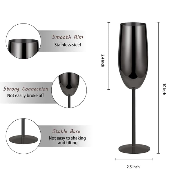 Champagne-glass i rustfritt stål