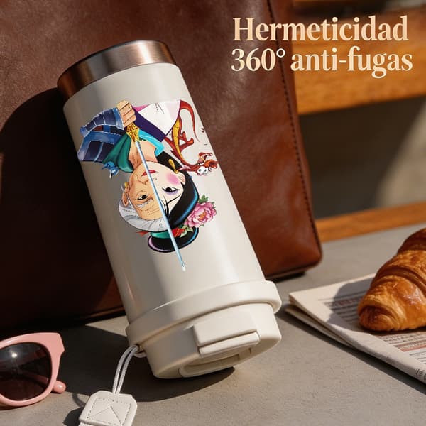 Kaffetermos 500ml 316 rustfritt stål kunstnerisk design Black