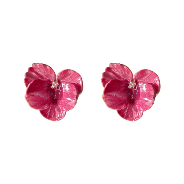 Silver nålar rosa blommor örhängen söt temperament höst Army Green 4XL