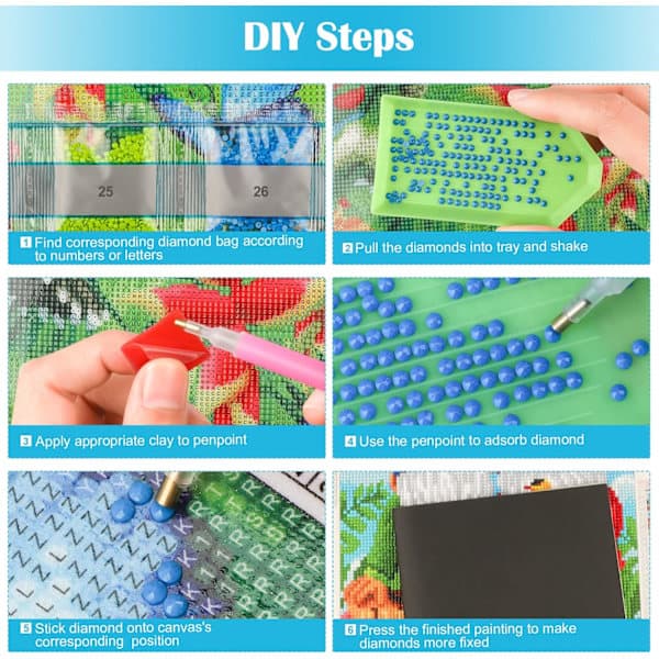 5D diamantmaleri-DIY-30x40cm-Åndelige kæledyr, gode venner, A