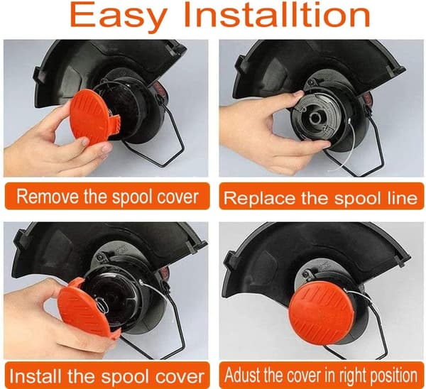 Nylonlinjespole reservdelar kanttrimmer Black and Decker A6481 A6485 A