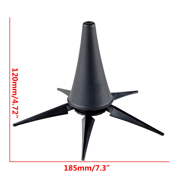 Klarinet Portable Stativ Sort Rør Fem Fods Foldbar Base Hvile