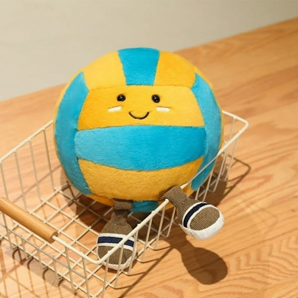 JELLYCAT Sports Beach Volley Plysch, Gosedjur, 26 cm Söta Amuseables Sports Beach Volley Plyschleksaker