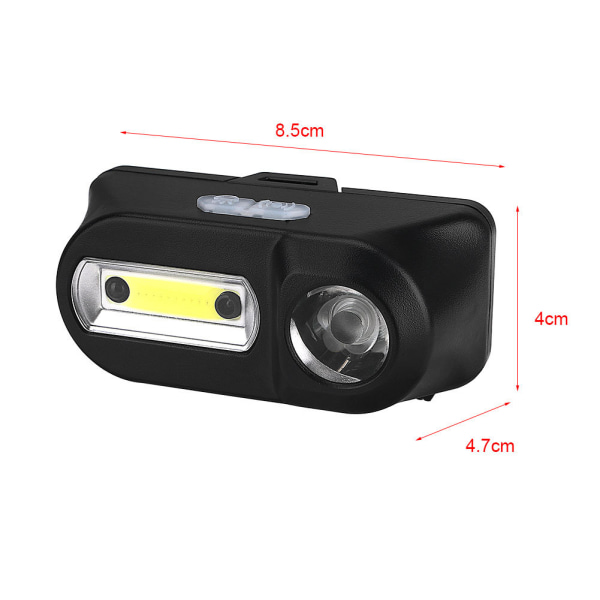 1 stk. sensor stærk lys pandelampe USB opladning LED udendørs