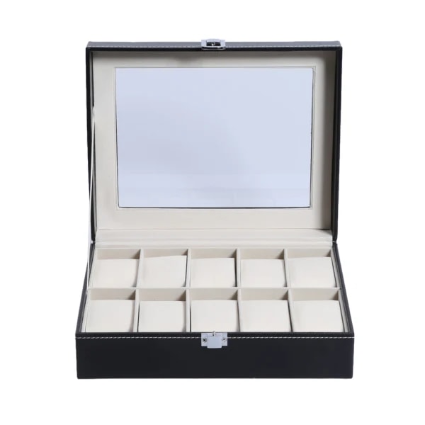 Lyxig Klockbox / Watch Box / Urbox / Urboxar för 10 klockor svart
