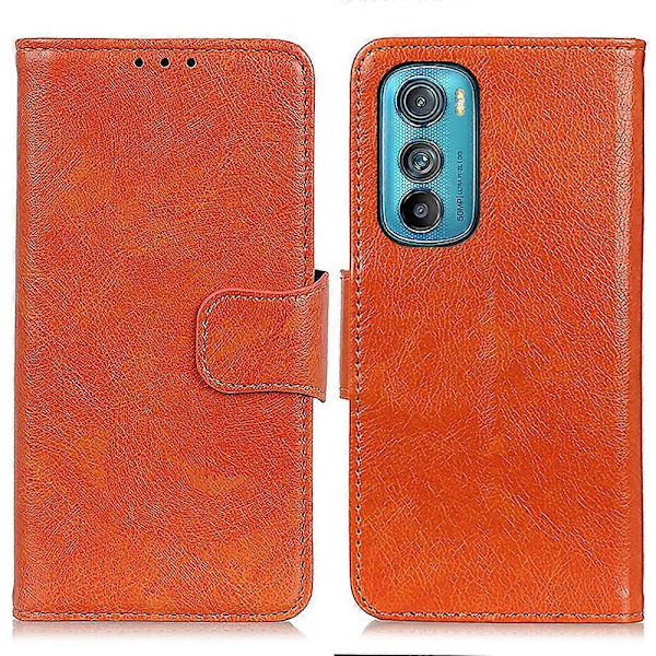För Motorola Edge 30 5G Nappa Textur Horisontellt Flip Läder Telefonfodral Orange