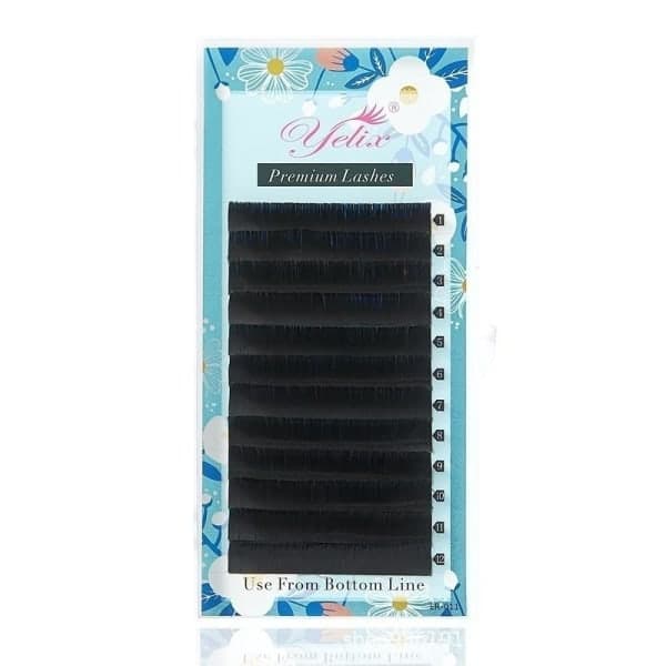Eleganta Yelix Premium Fransar/fransförlängning/lashes Förpackning 0.15D 12mm