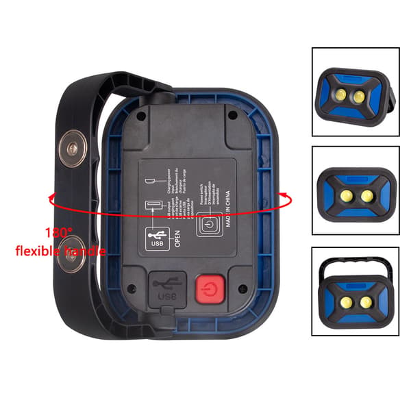 1 Styk Udendørs Mobil Solcelle Bærbar Lampe COB Arbejdslys LED