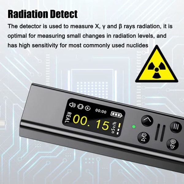 1 stk. Atomstrålingsdetektor, Bærbar Geiger-tæller, Høj
