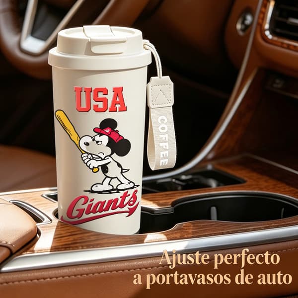 Termosmugg 500ml Rostfritt Stål Blommig Design, Isolerad kaffemugg, läckagesäker resemugg med lock White
