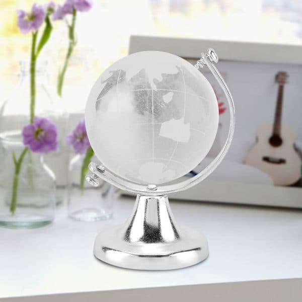 3D-kristallipallo Globe, mini-läpinäkyvä lasipallo, pyöreä, A