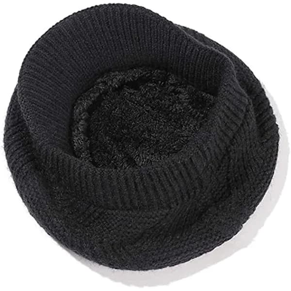 Dam vinter varm mössa virkad slouchy mössa stickade mössor med, A