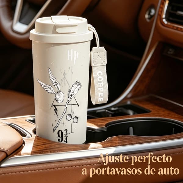 Kaffetermos 500ml Rustfritt Stål Festlig Design White