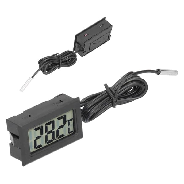 Digitalt termometer med ekstern probe, LCD-display, til præcis temperaturovervågning i akvarier