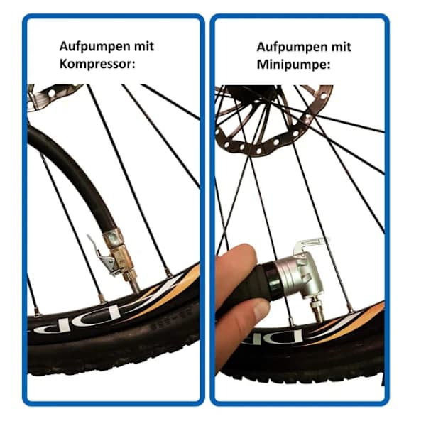 Ventiladapter för cykelpump / Set med 15 delar, A