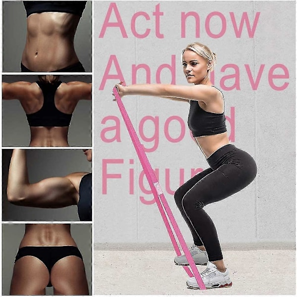 Lange Motstandsbander Kompatibel Med Kvinner Og Menn, Stoff Pull Up Assistanse Bånd, Trening Fitness Strekk Bånd Kompatibel Med Bein Lår H black-grey-pink