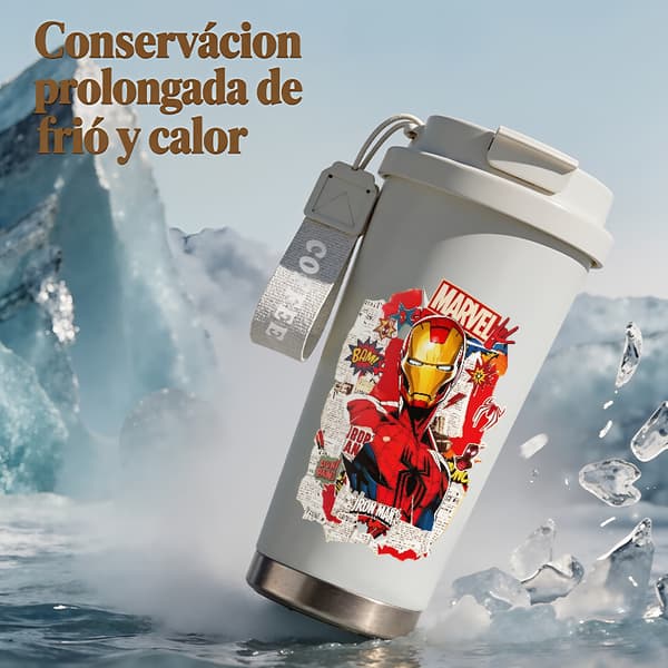 Kaffetermos 500ml Rustfritt Stål Juledesign Pink