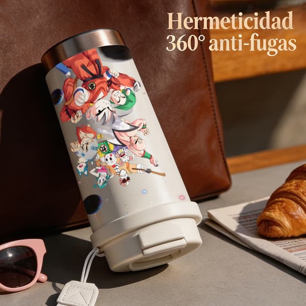 Kaffetermos 500ml Rustfritt Stål Dyredesign Black