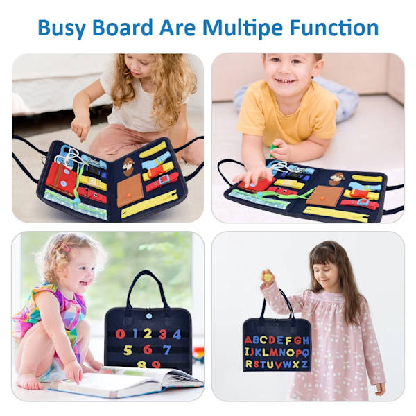 Kids Busy Board Knapp 1-5 År Dragkedja Knapp Rem Verktyg