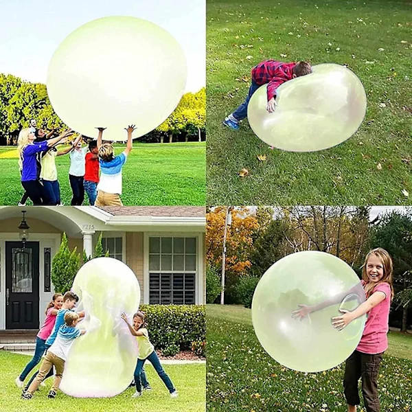 bubbla bold legetøj til voksne børn, oppustelig vandbold sjov sommer strand have bold blød gummi bold udendørs spil g