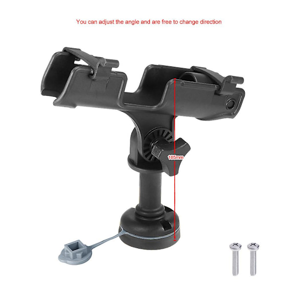 Skip Tilbehør ABS Fiske Stang Stang Holder Rack Rest 360 Justerbar Flyttbar Kajakk Båt Støtte Båt Fiskeutstyr Tilbehør Stang Brakett