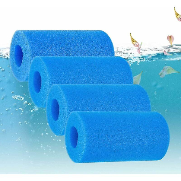Typ A filtersvamp 1020 cm, T-Audace 4 st återanvändbara poolfilterskum, patronfiltersvamp, skumpoolfilter, akvariefiltersvamp, aquafilter