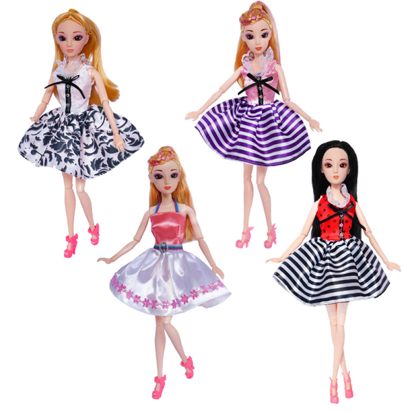 5-delad Barbie modekostym, 5 docktillbehör, för barn