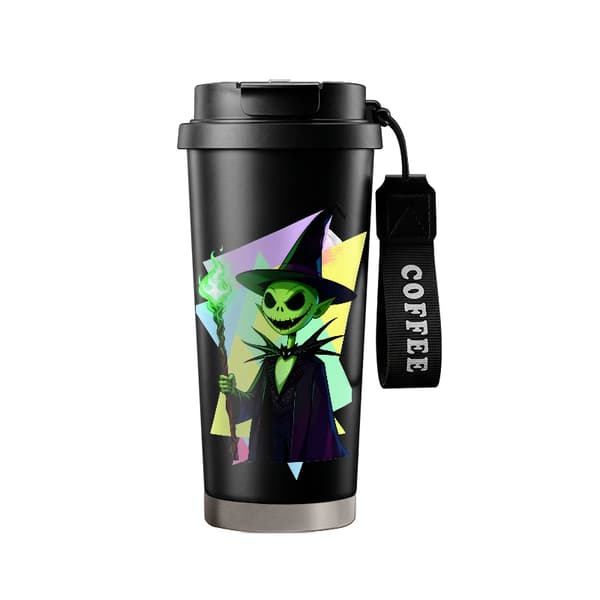 Kaffetermos 500ml Rustfritt Stål Dyreprint Design Black