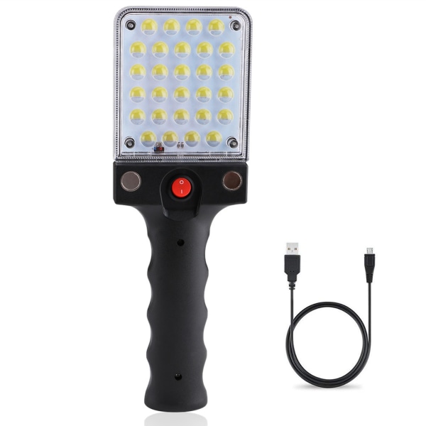 1 stk 28LED arbeidslys USB-oppladbar tilgangslykt