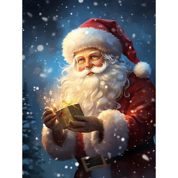 5D diamantmaleri juletema 30x40cm (stil 8), A