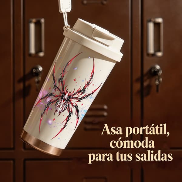 Kaffetermos 500ml 316 Rustfritt Stål Anime Design Pink