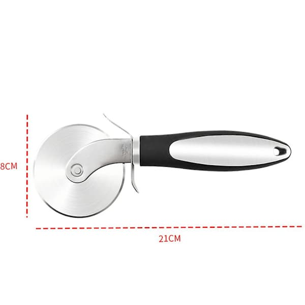 Pizzaskærer, Pizzarulle i Rustfrit Stål, Høj kvalitets Pizza Kniv - Sæt