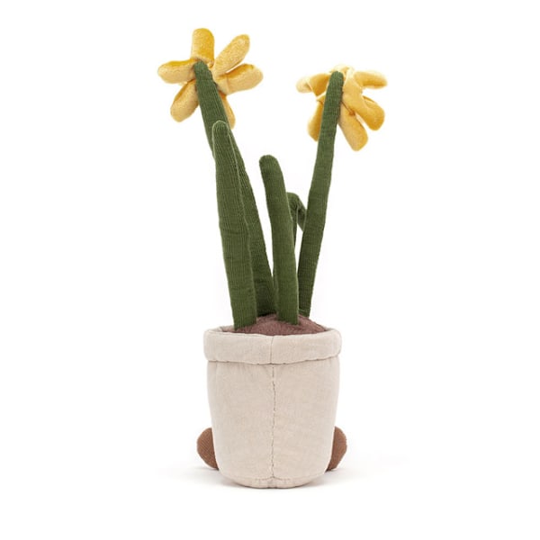 Jellycat Påskelilje - Monstera i Potte Plyslegetøj, 30 cm, Udstoppede Plante, Sjov Indretning og Gave