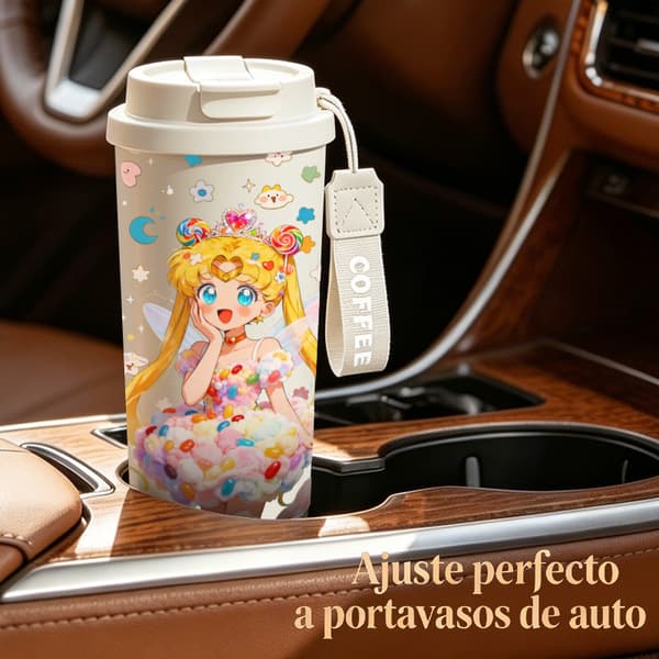 Kaffe Termokande 500ml Rustfrit Stål Sødt Design Black
