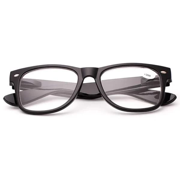 Matt sort Wayfarer lesebriller med styrke 2.0 2