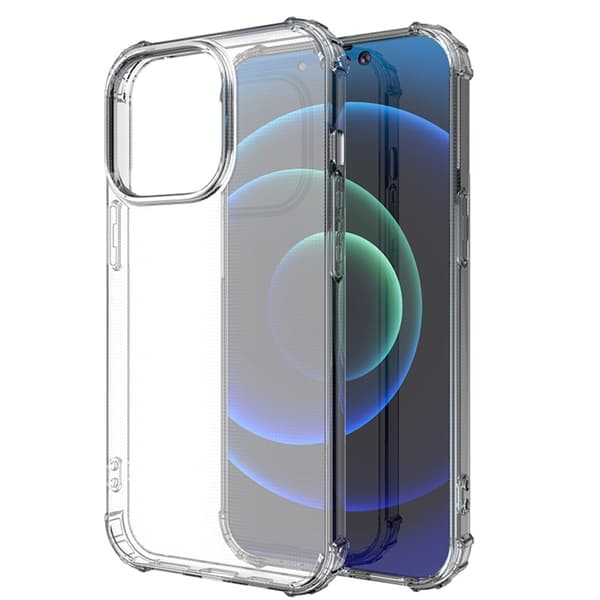 iPhone 13 Pro - Iskunkestävä TPU-kuori - Läpinäkyvä