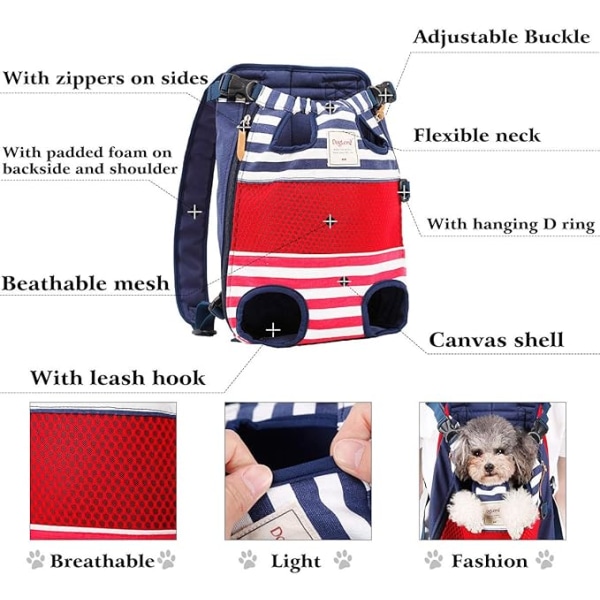 Dog Carrier Backpack - Carrier Backpack för Small, Medium och
