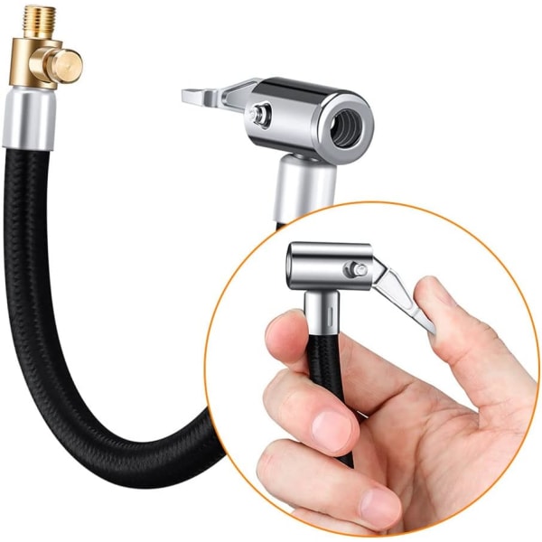 1 stk Dæk-Inflationsslange Adapter, Sort Dæk-Inflationsslange, Bil