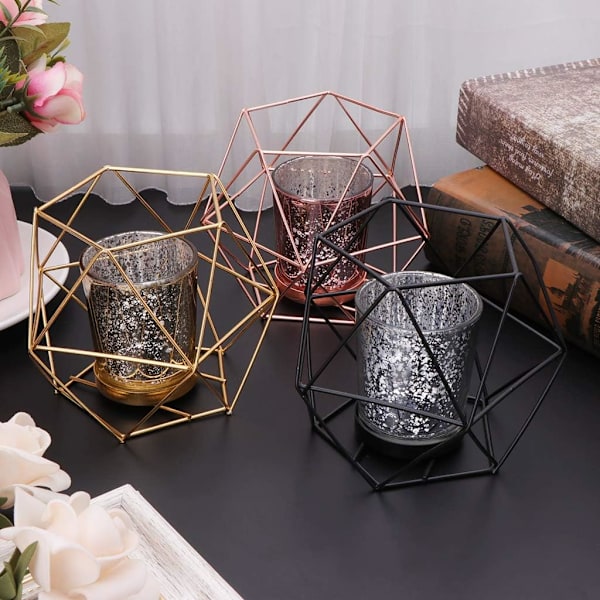 1-pack Guld Pentagonal Julkandlestav Modern