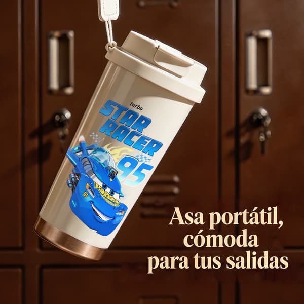 Termokopp 500 ml lufttett lokk moderne design White